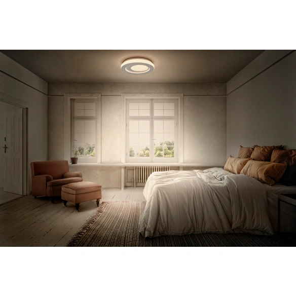 LED-Deckenleuchte, Ø 21,5 cm, warmweiß, weiß