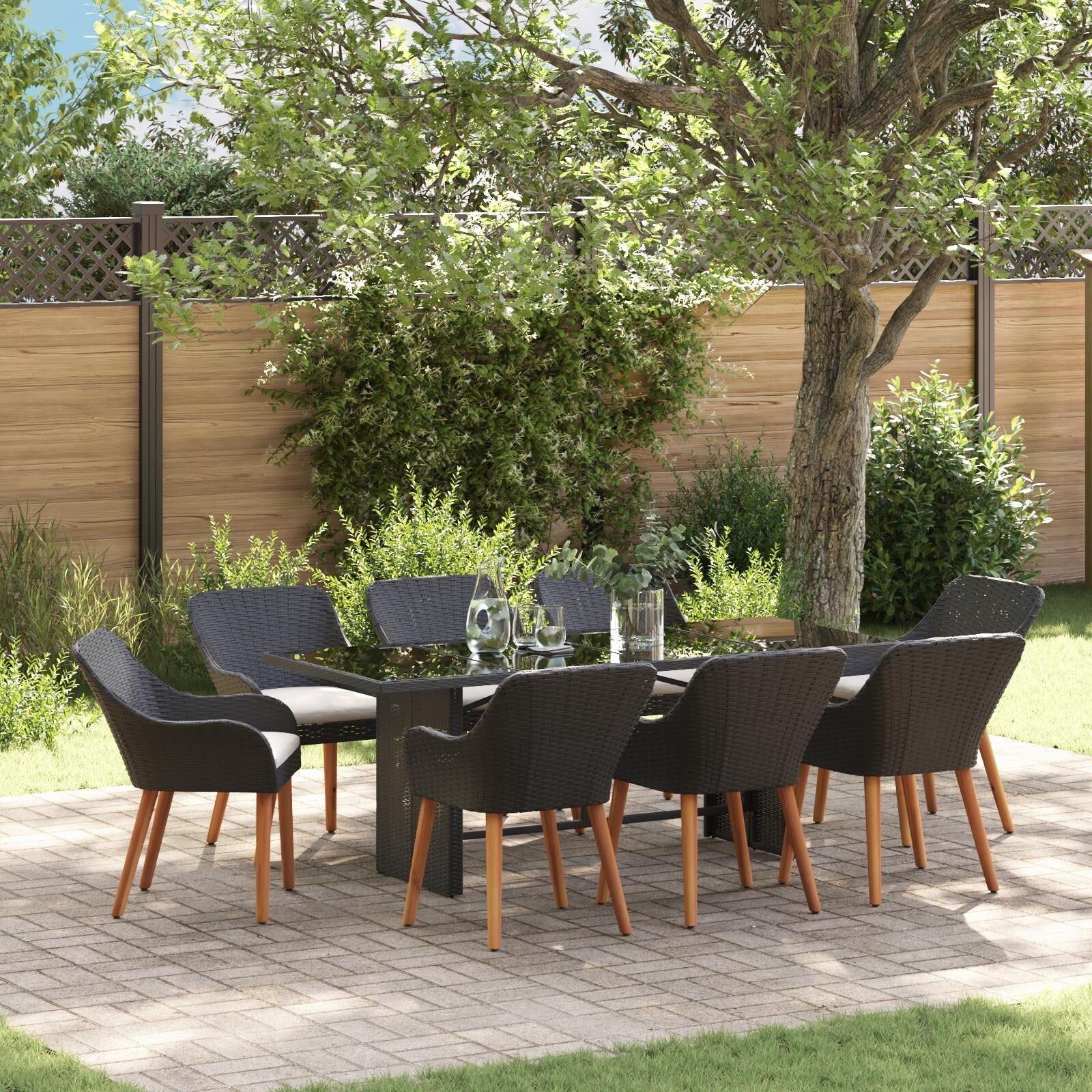 Outdoor Dining Table with UV-Resistant Material
