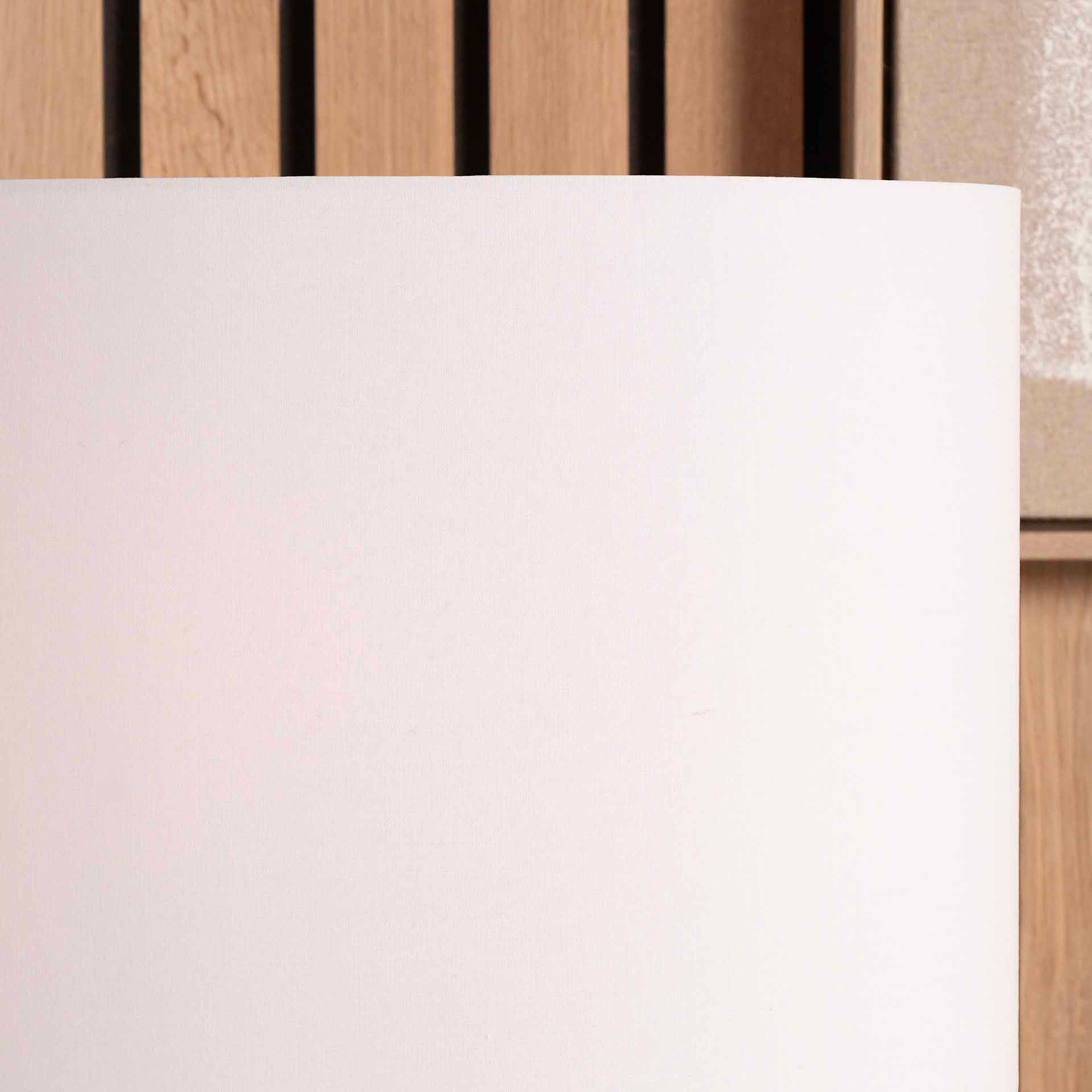 Ruma Ivory Oval Poly Cotton Lampshade for Table Lamps