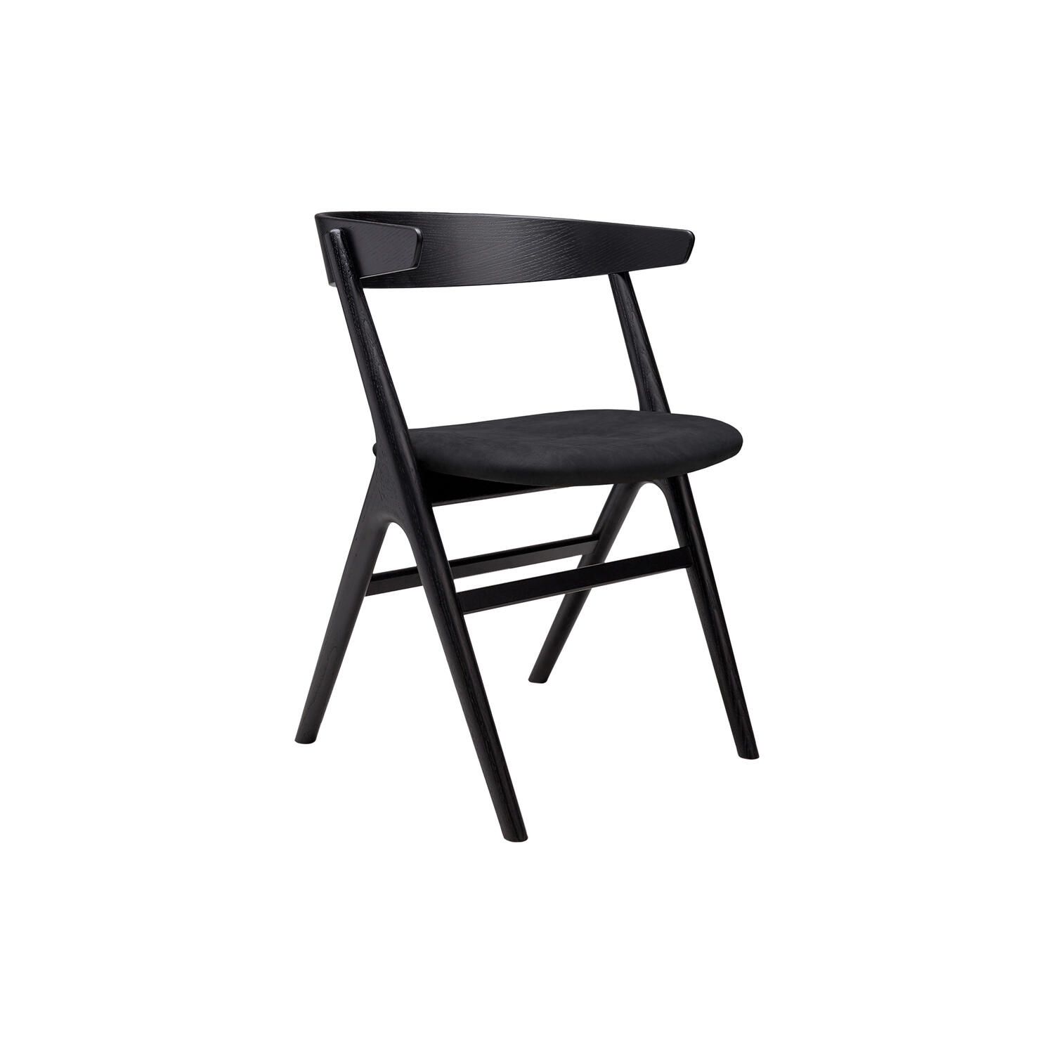 Sibast No 9 spisestol, black lacquered oak/black