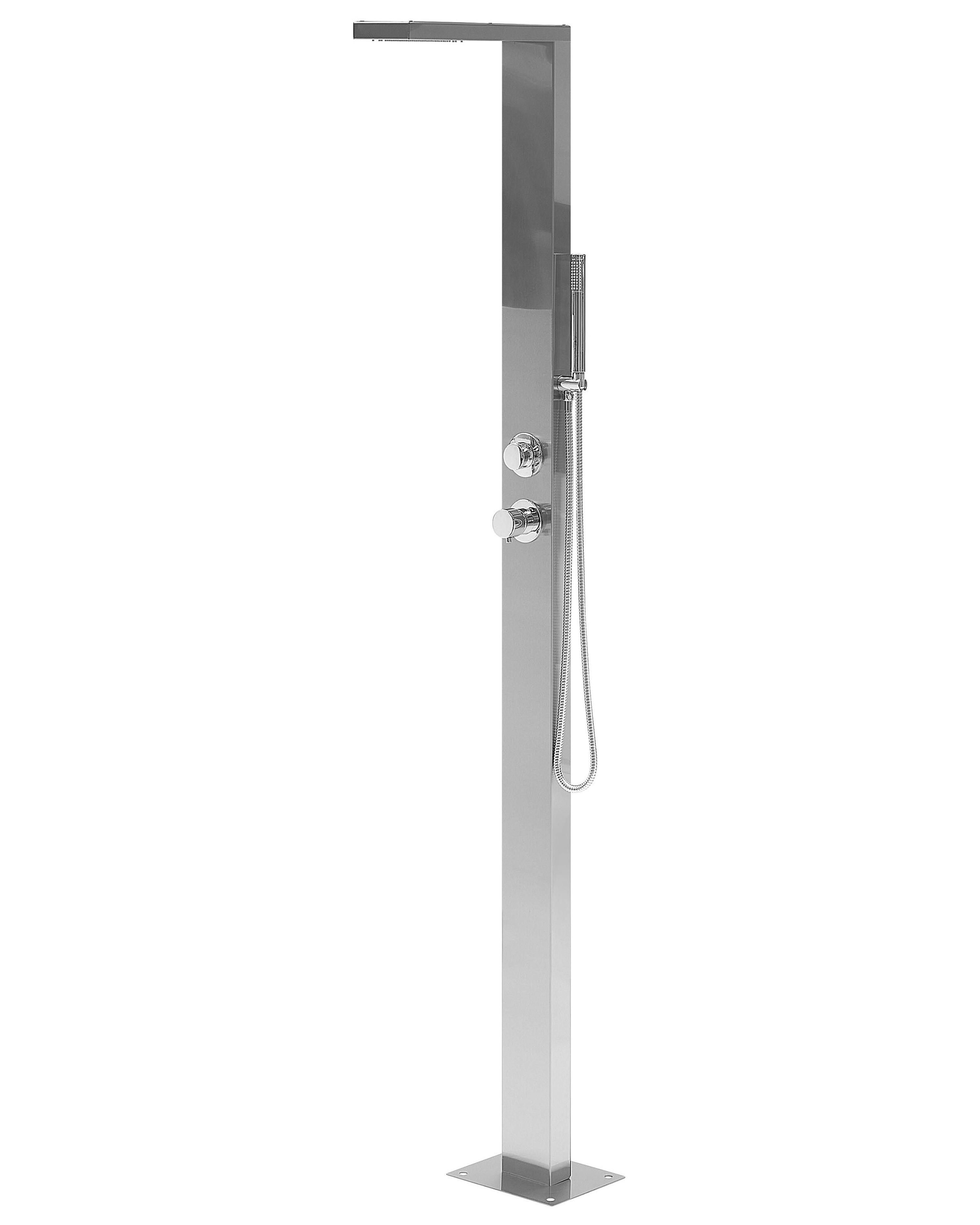 Freestanding Outdoor Shower LOTZORAI Silver