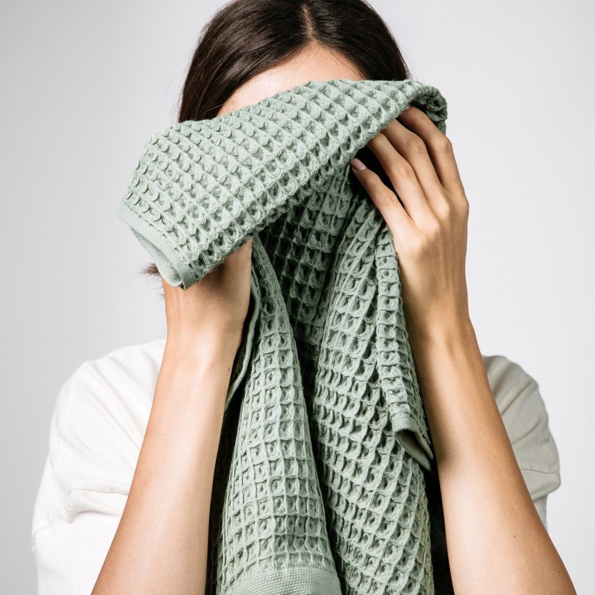 Ręcznik VAFFEL pistacjowy 50x90 cm