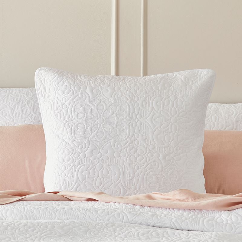 Chloe White Quilted Coverlet Separates