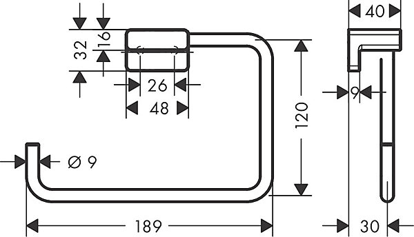 Anneau porte serviettes doré Addstoris Hansgrohe