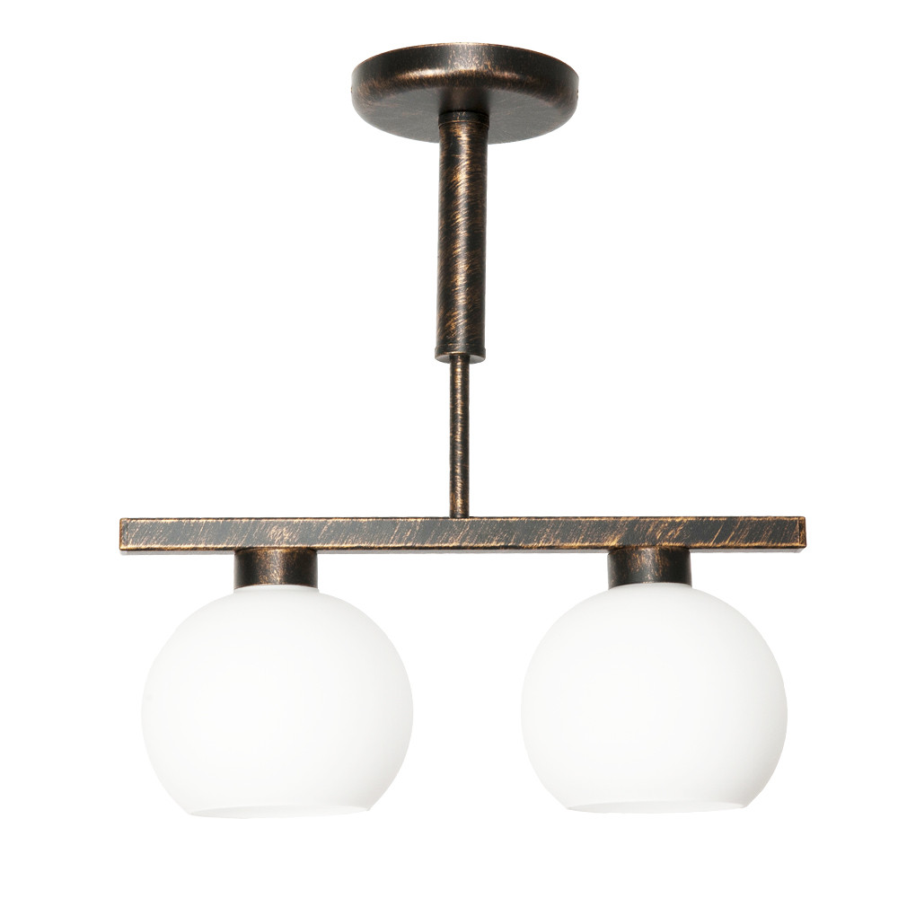 Lampa sufitowa EDYLIT retro vintage kofi 2xE27 TETRA KOFI 9-968