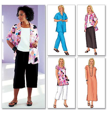 Butterick Pattern 3039 Women's Petite Shirt, Top, Tunic, Dress, Skirt and Pants