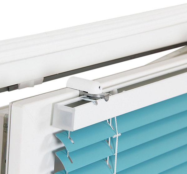 3 Fixations sans perçage universelles &réglables pour Store Vénitien - Blanc