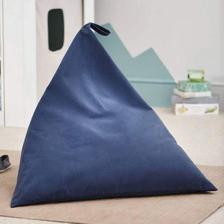Great Little Trading Company Plain Bean Bag - Midnight Blue