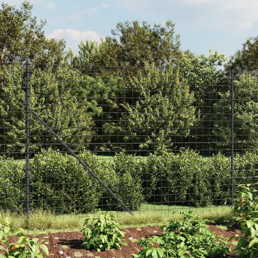 NNEVL Wire Mesh Fence with Flange Anthracite 1.4x25 m