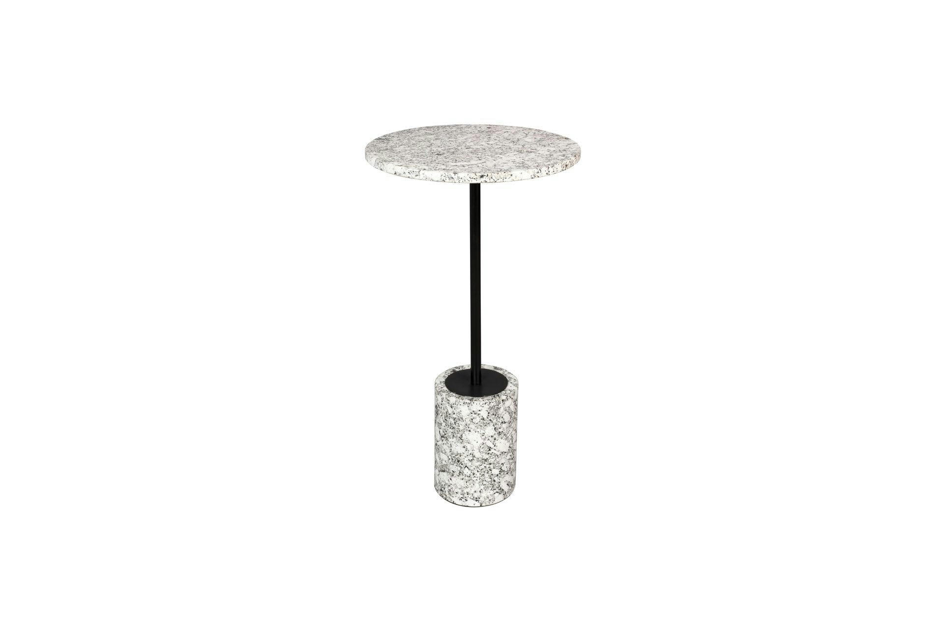GUNNAR - Table d'appoint en marbre blanc