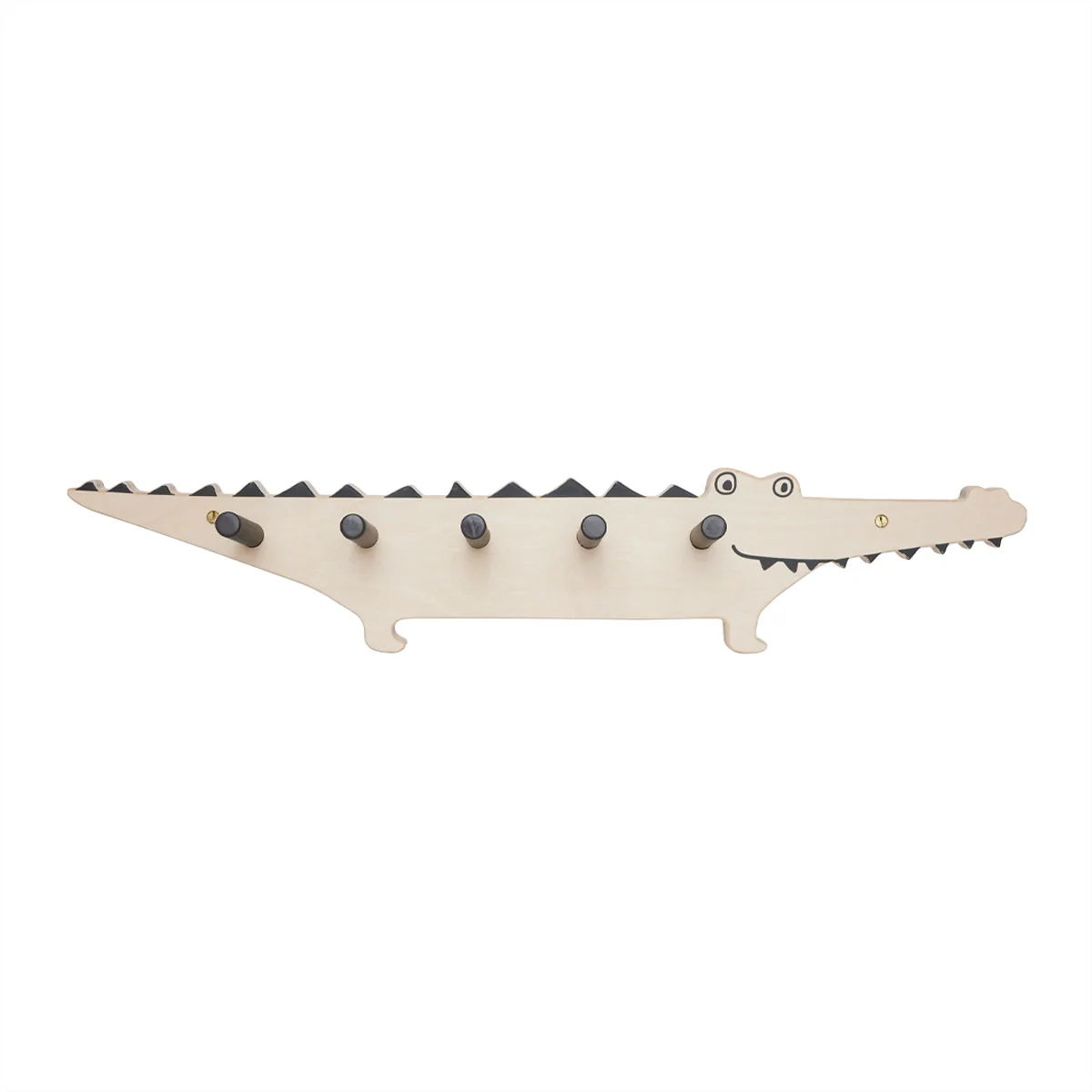 OYOY Mini - Crocodile Wandgarderobe, Birke natur