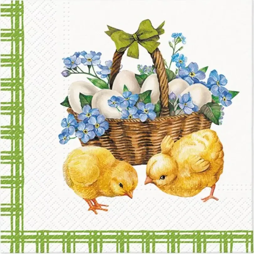 Serviette 20er-Set Ostern Hühner