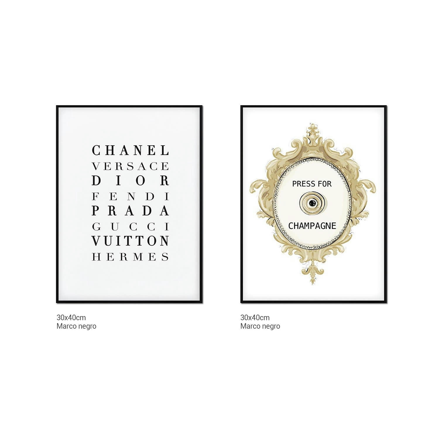 DÉCORATION MURALE - Décoration murale avec cadre en noir - La mode