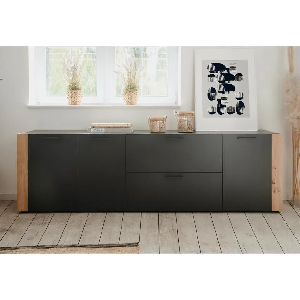 Calicosy - LUMA Dressoir - Antracietgrijs 198x34,5x61 cm
