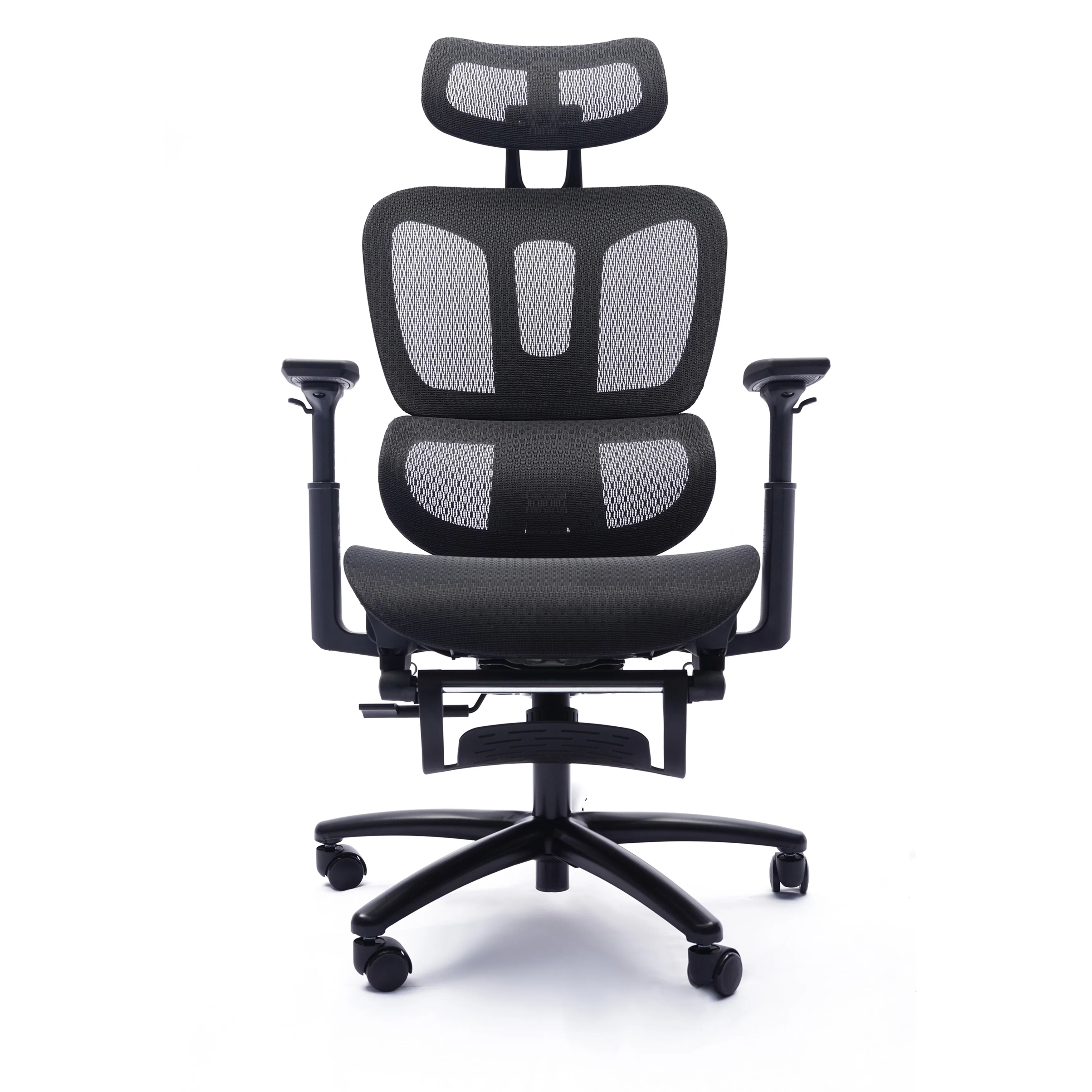 Adjustable Ergonomic Office Chair with Headrest and Footrest, Ideal for Comfortable Seating and Productivity.