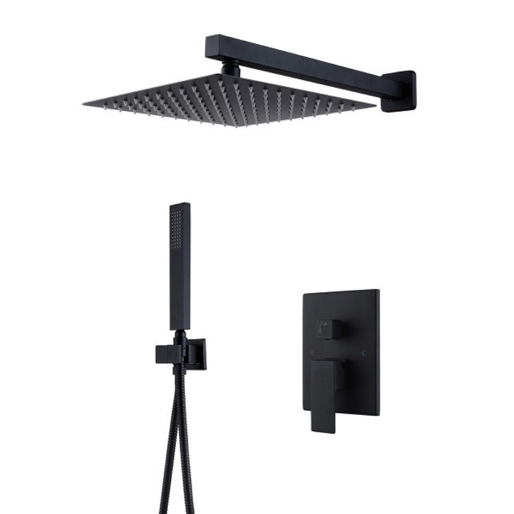 Zestaw prysznicowy WEZER PRO17B-02-BLACK