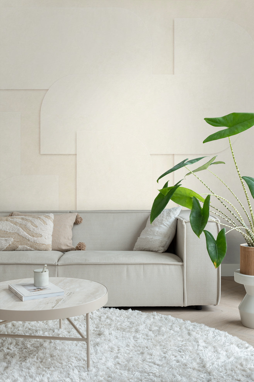 ESTAhome fotobehang 3D-motief lichtbeige - 300 x 279 cm - 159421