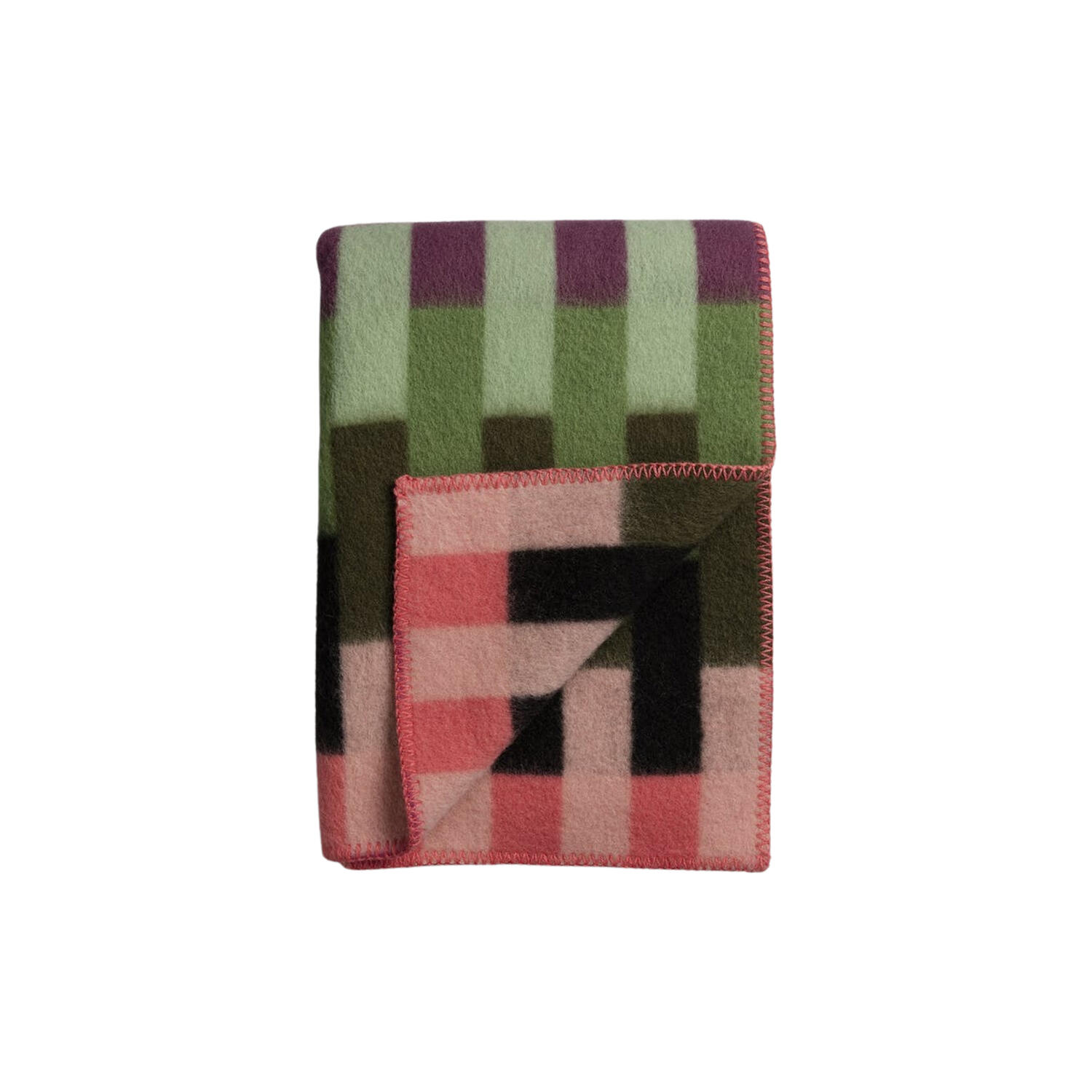 &Aring;SMUND BOLD Throw, pink/green