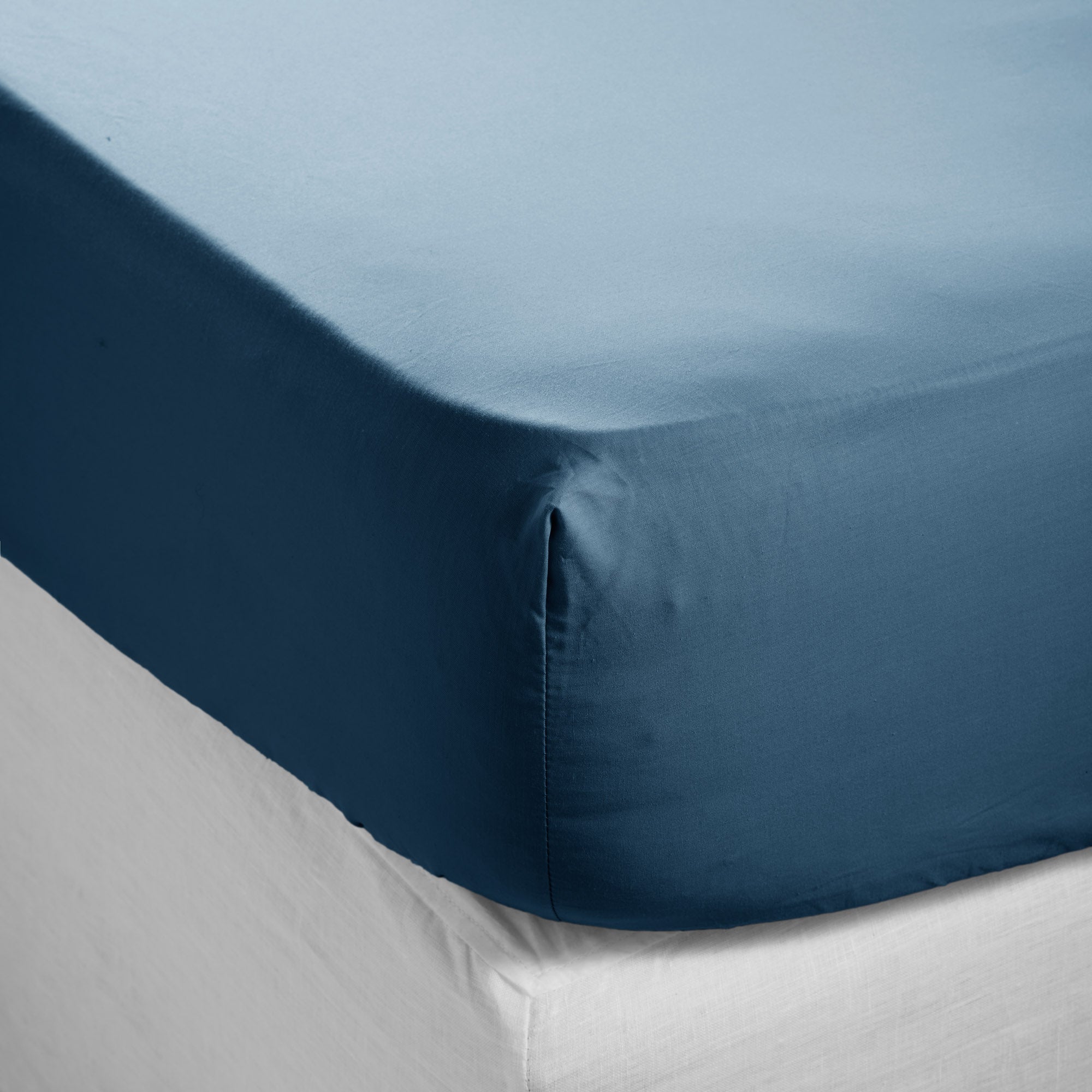 Madura Hoeslaken Celiane stormblauw 140x200 cm