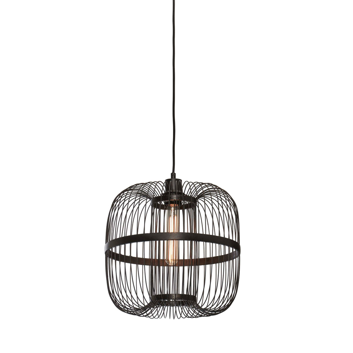 GOOD&MOJO hanglamp Hokkaido - zwart - Ø25cm
