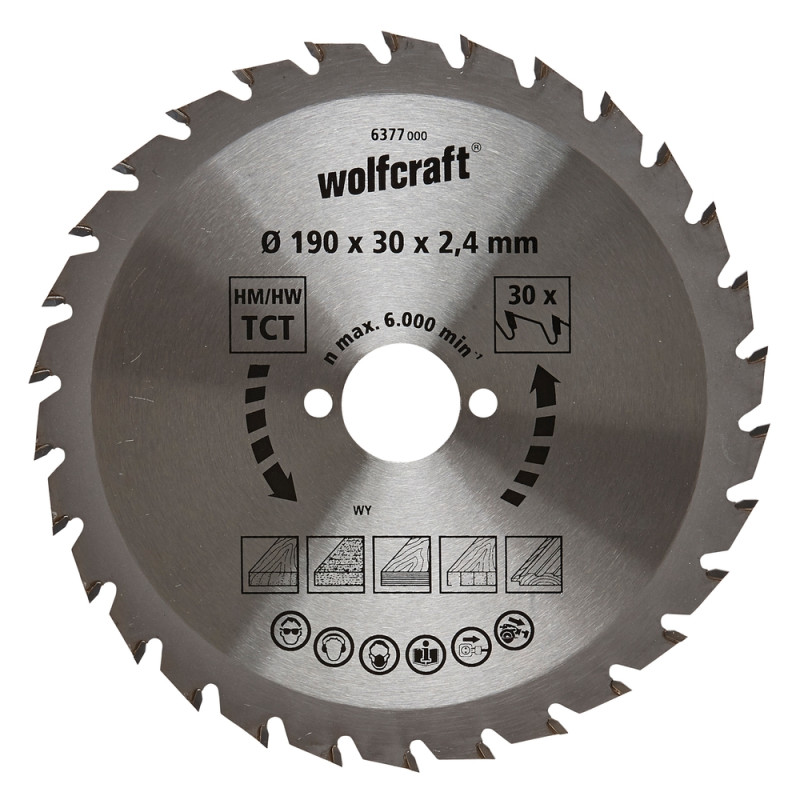 Lame de scie circulaire Ø 190 x 30 mm WOLFCRAFT