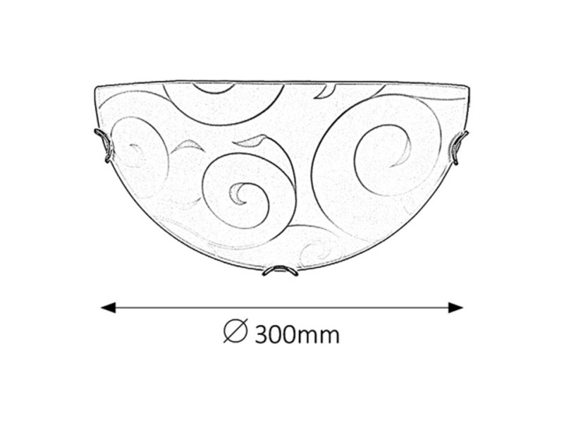 Kinkiet srebrny Harmony Lux 1xE27x60W wym:30x30x30cm IP20 Rabalux