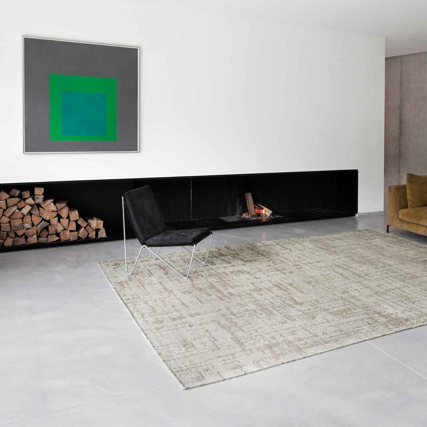 Louis de Poortere Structures Vloerkleed 80 x 150 cm - Dry Beige