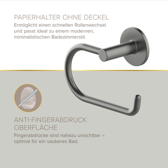 Toilettenpapierhalter »SIVO«, Graphit, Montageart: Kleben oder Bohren