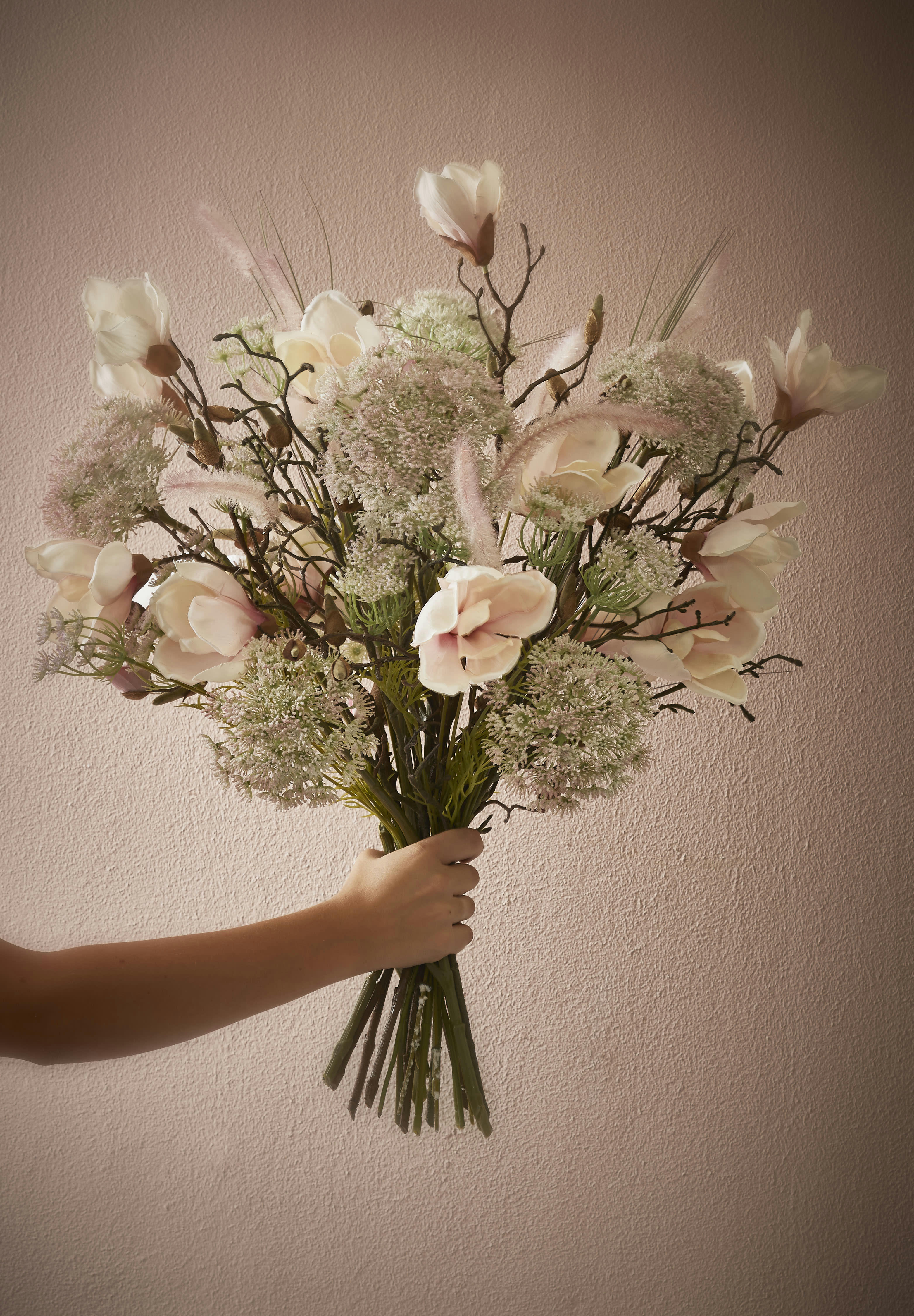 - Magnolia artificielle rose clair H88