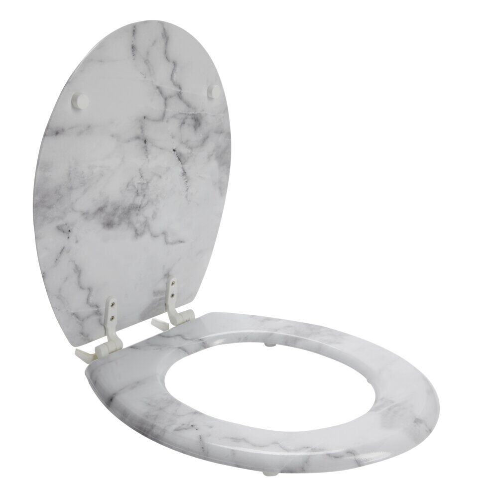 Abattant WC en bois façon marbre taille universelle