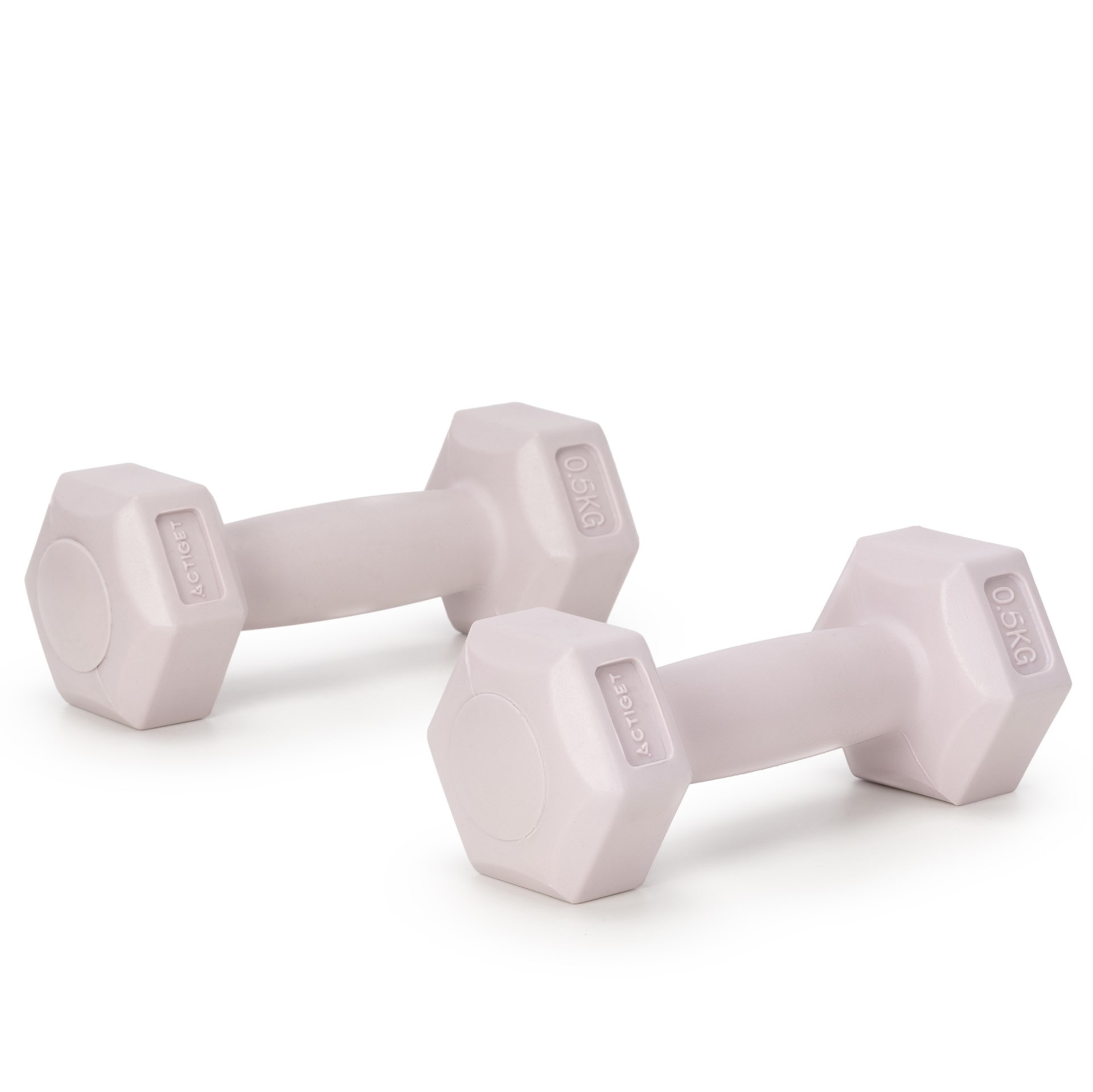 Hantle 2x0,5kg Actiget hexagonalne do ćwiczeń fitness ciężarki zestaw 2szt.