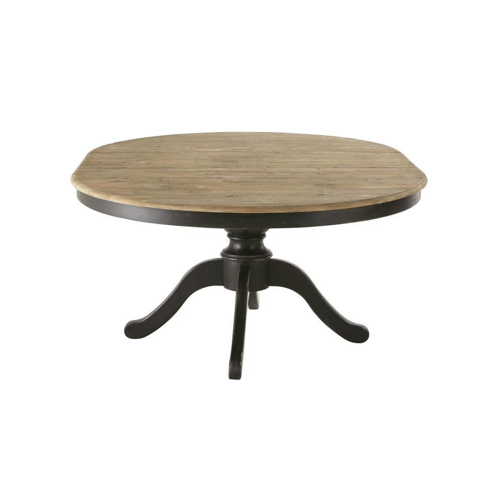 Provence - Table à manger extensible 6/8 personnes en pin recyclé et bouleau L140/190