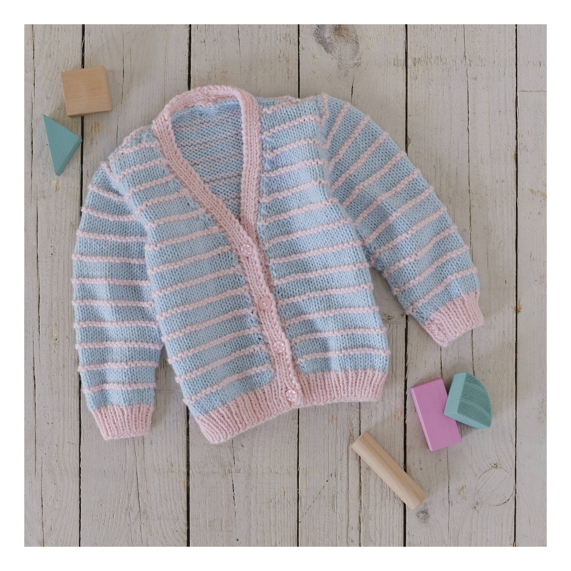 Knitcraft Baby Stripe Cardigan Digital Pattern 0336