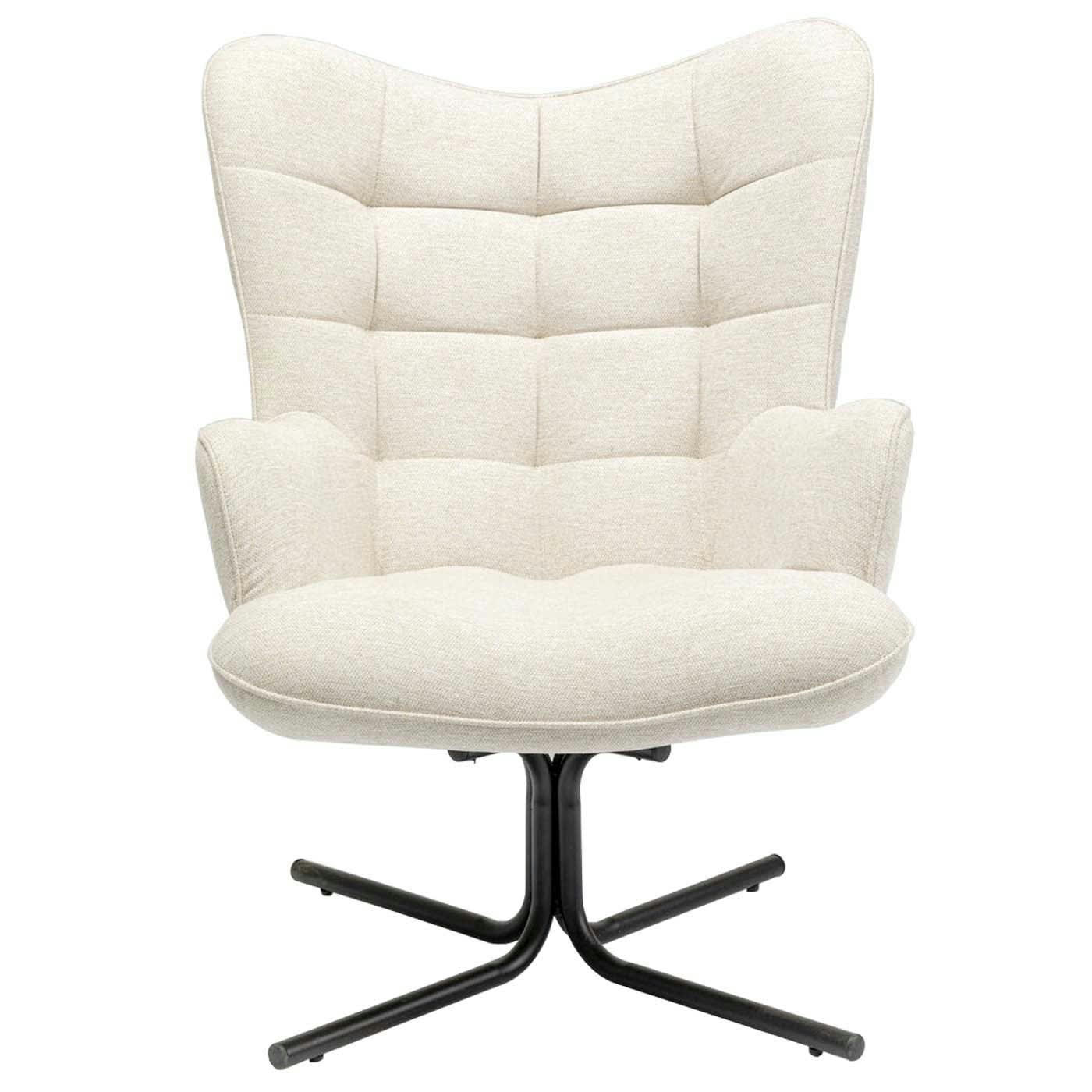 OSCAR - Fauteuil pivotant Oscar crème Kare Design