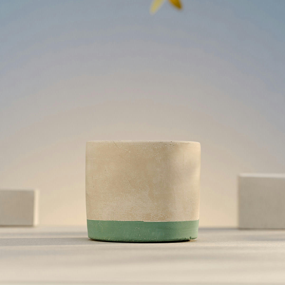 - Bougie extérieur pot béton 180g Menthe Citronnelle