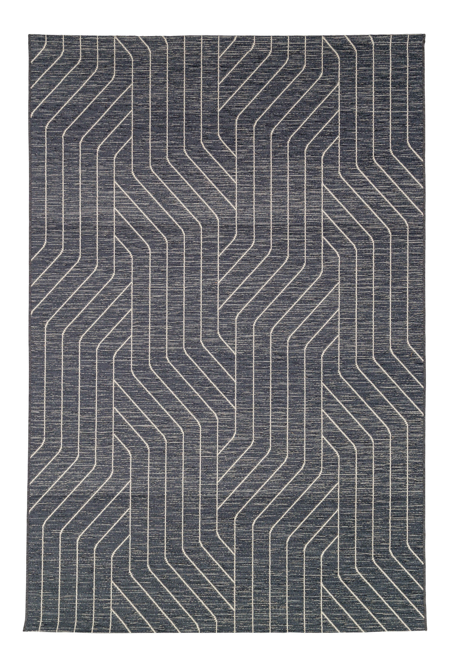 RYTHM - Tapis intérieur et extérieur graphique bleu nuit 153x230, OEKO-TEX®