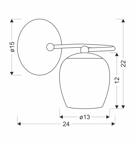 Lampa kinkiet SERANO patynowy 1x60w e27 klosz biały