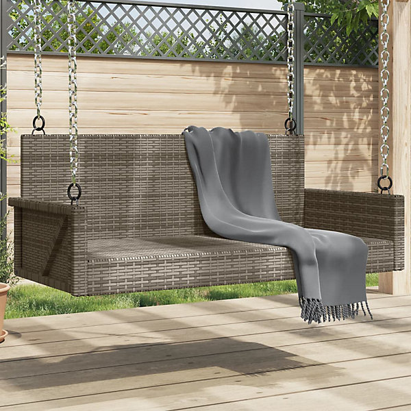 Balancelle gris 119x56x48 cm résine tressée vidaXL
