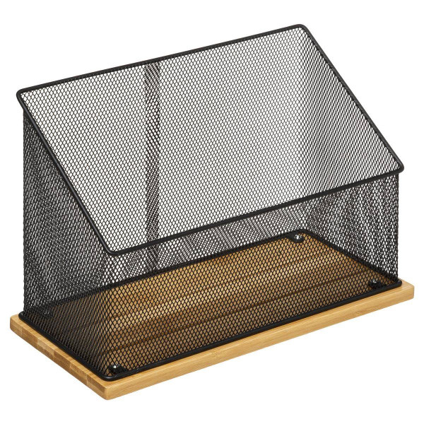 Organizer na korespondencję, bambus/metal, 20 x 14 x 29 cm