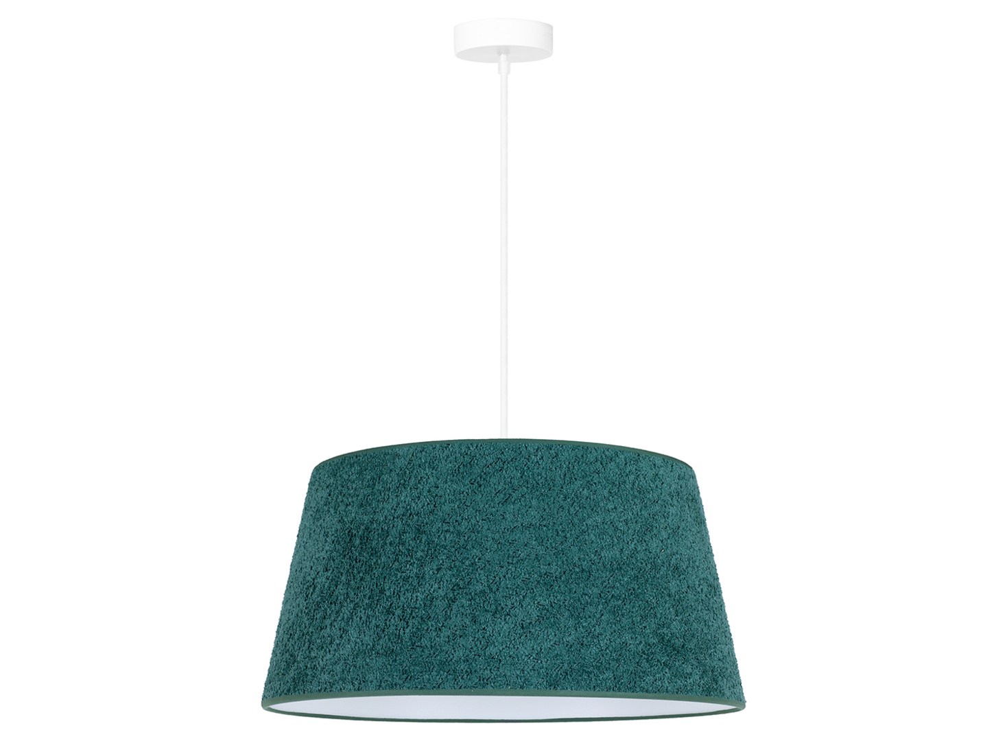 Lampa wisząca Boucle tkaninowa zielona