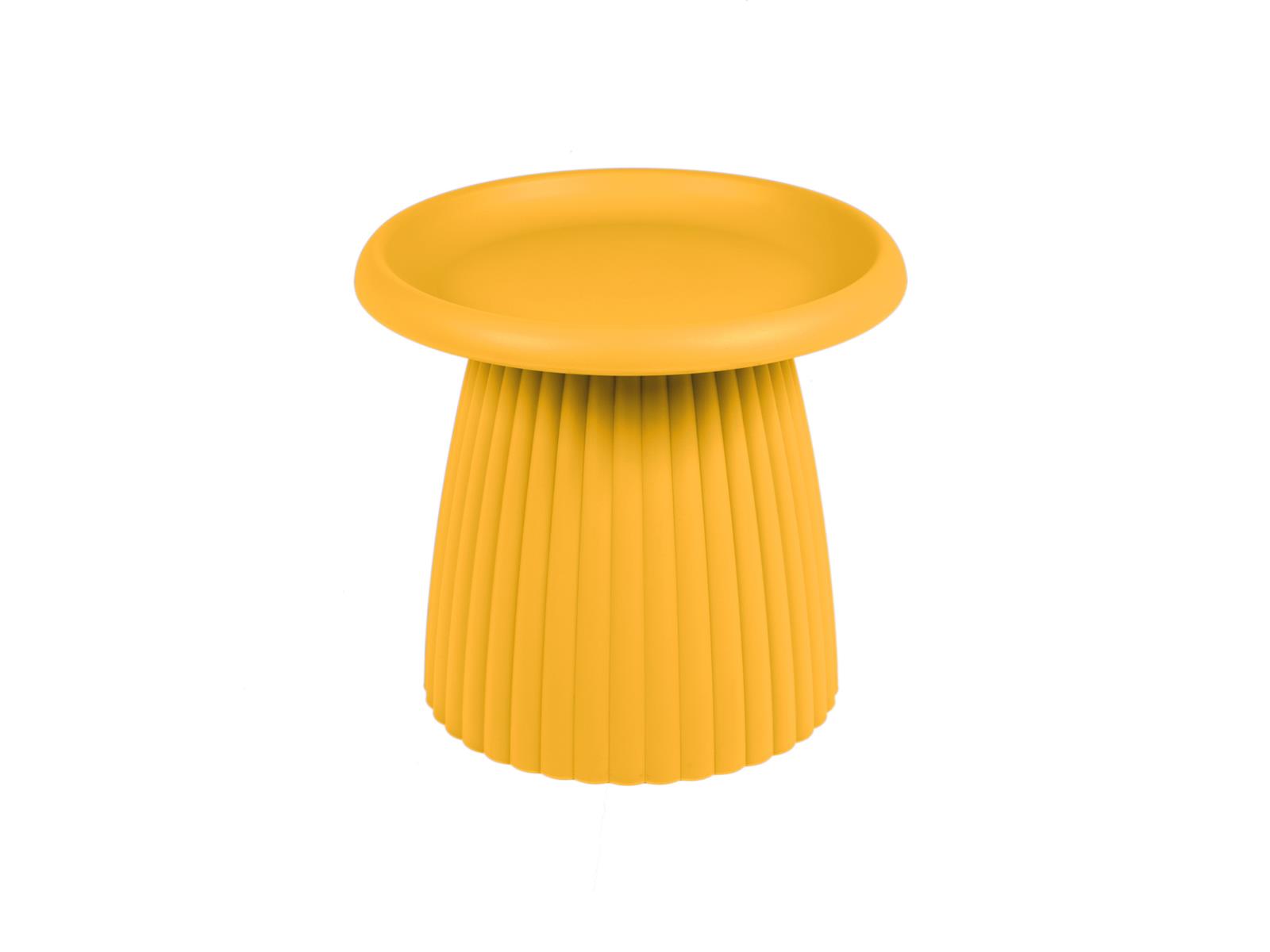 MaximaVida kunststof bijzettafel Mila rond 50 cm okergeel