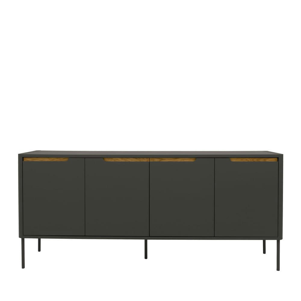 SWITCH - Buffet en bois 4 portes L173cm gris anthracite