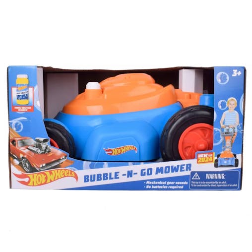 Hot Wheels Bubble N Go Mower with 4oz Bottle - Blue / Orange
