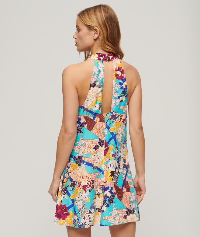 Sleeveless Printed Mini Dress