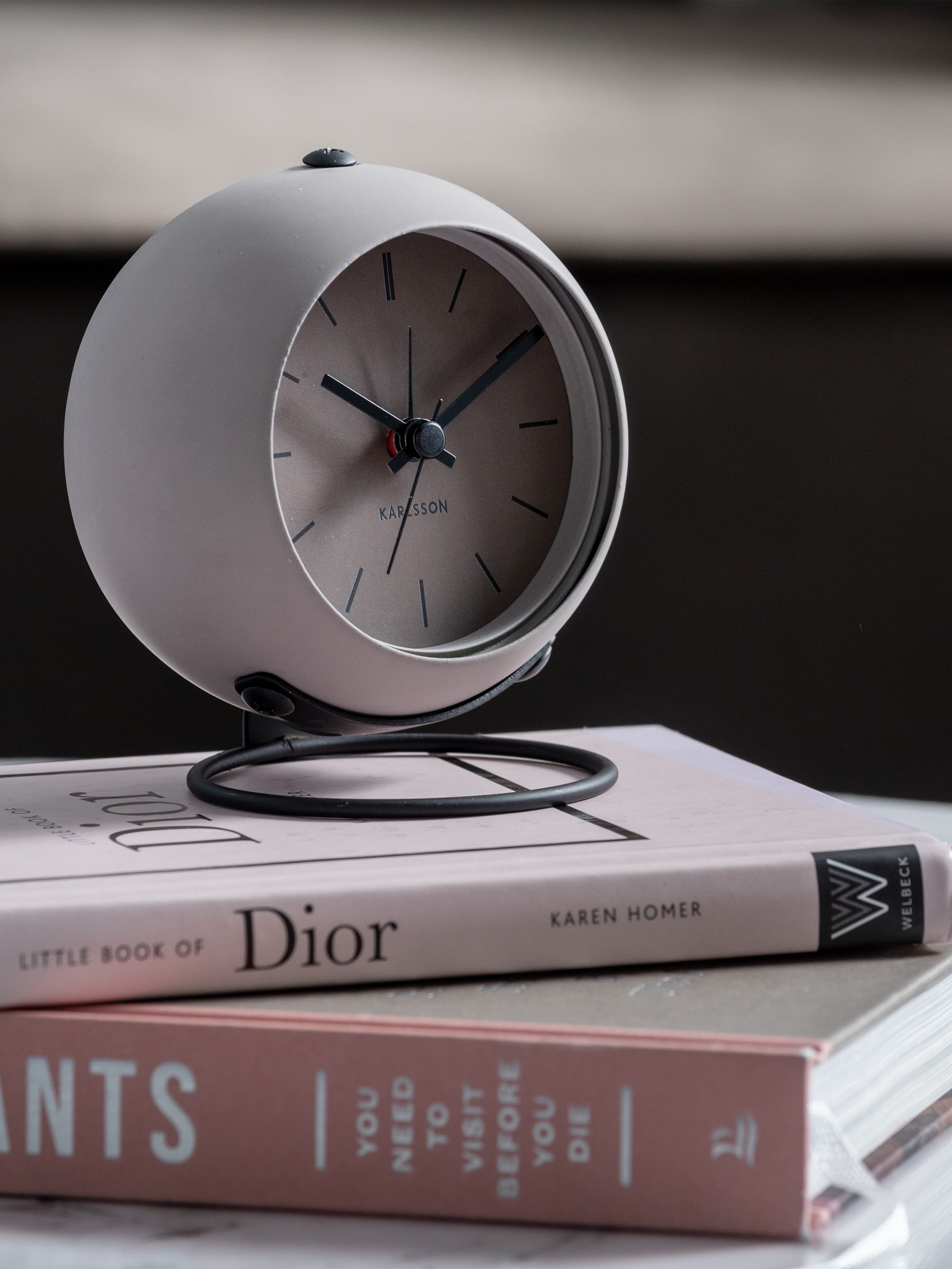 Karlsson Dark Grey Nirvana Globe Alarm Clock