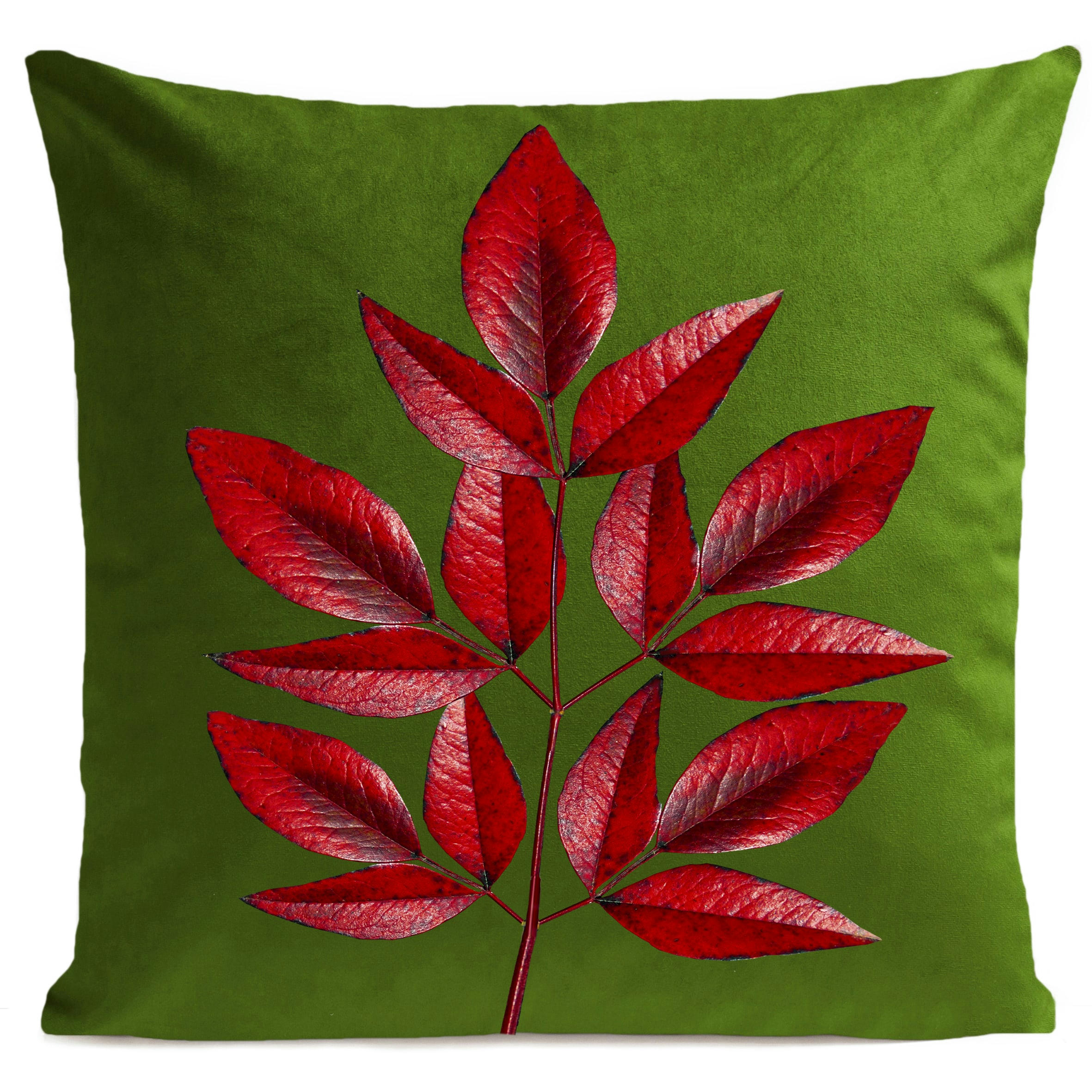 - Coussin automne vert suédine 40x40cm