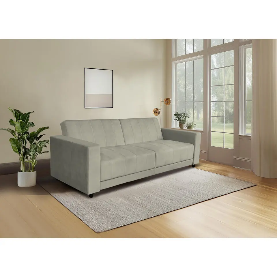 Allie II - Slaapbank 3-zits in taupe fluweel