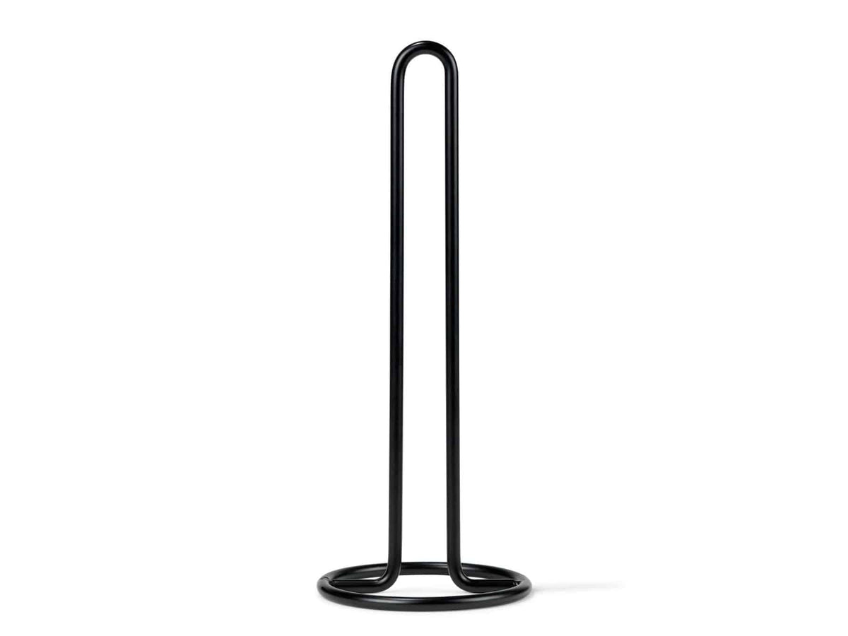 Keukenrolhouder mat zwart staal - 31,5cm hoog