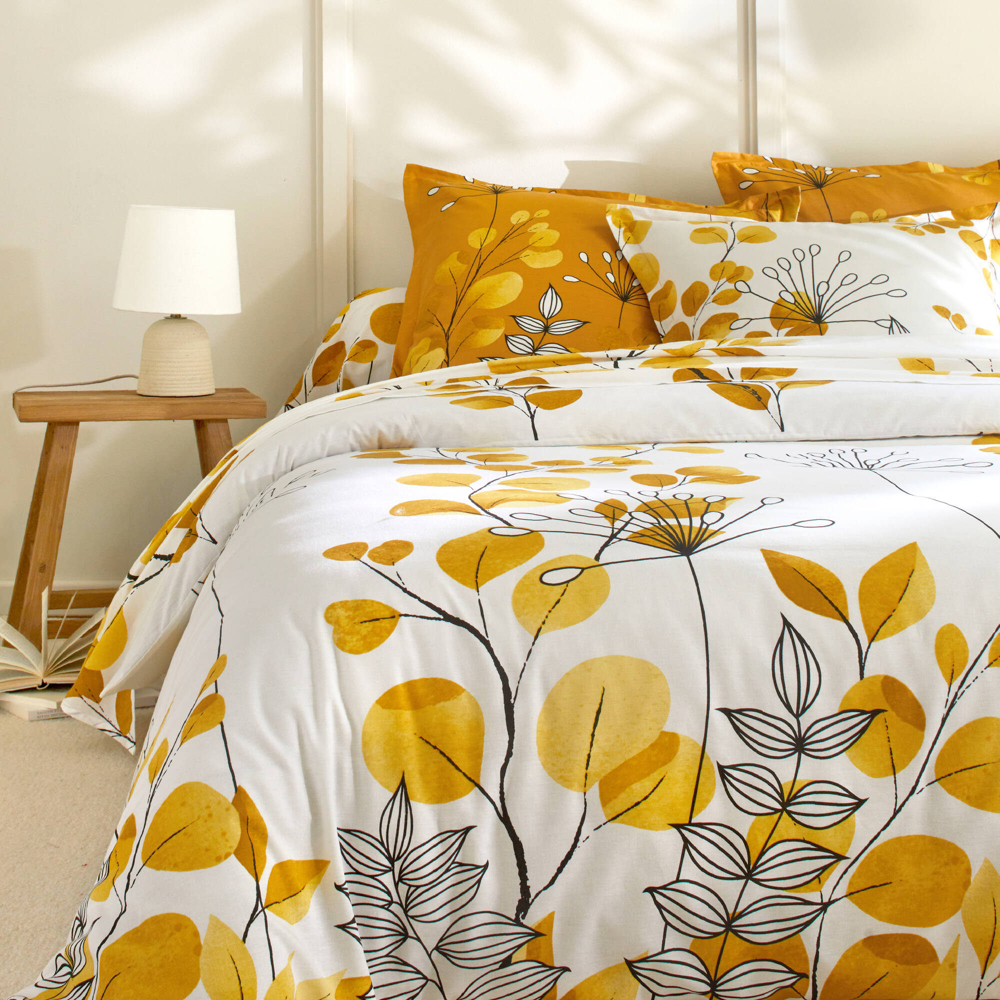 Linge de lit Danae en coton imprimé