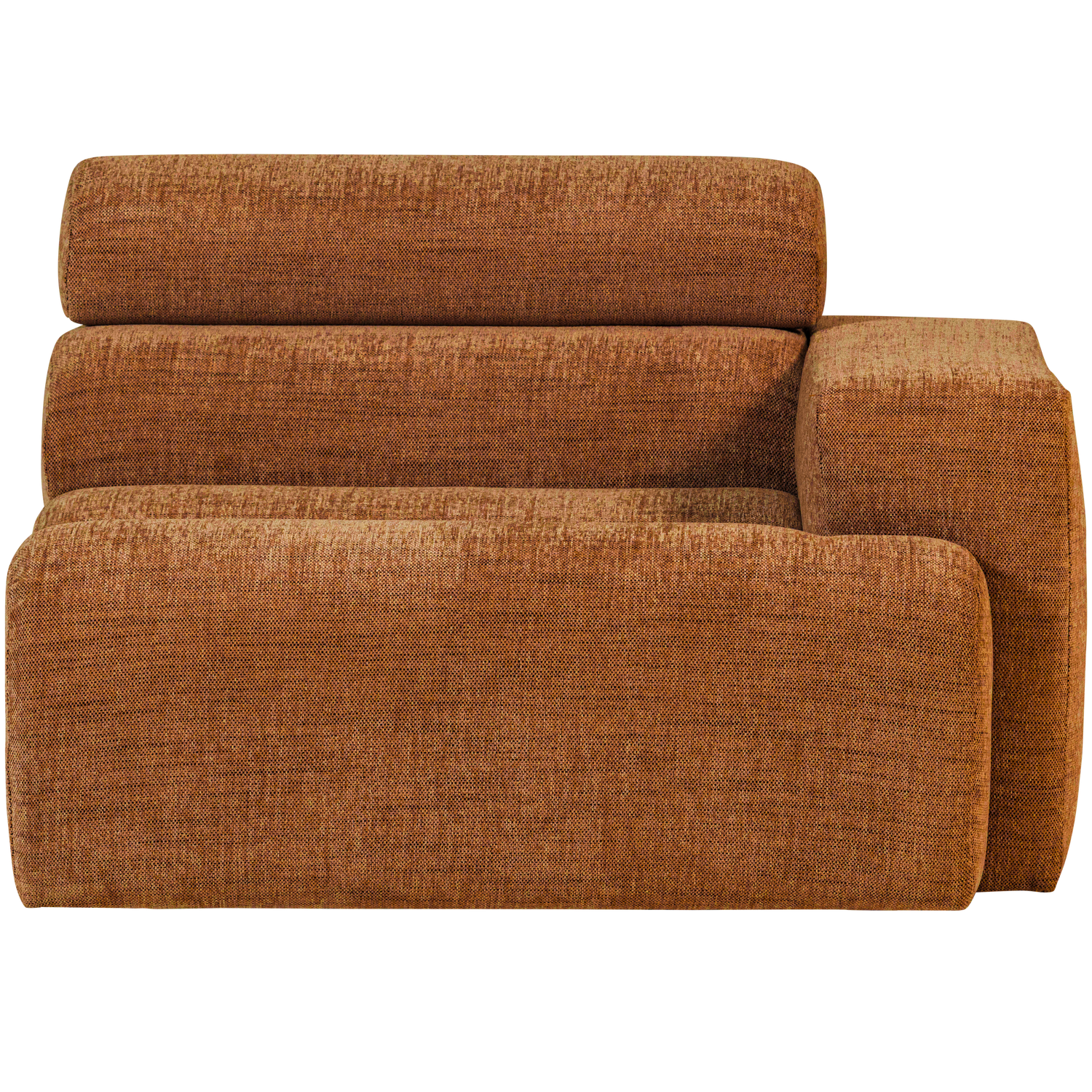 WOOOD 1-zits element bank arm rechts Novi - Polyester - Oranje Melange - 86x109x113